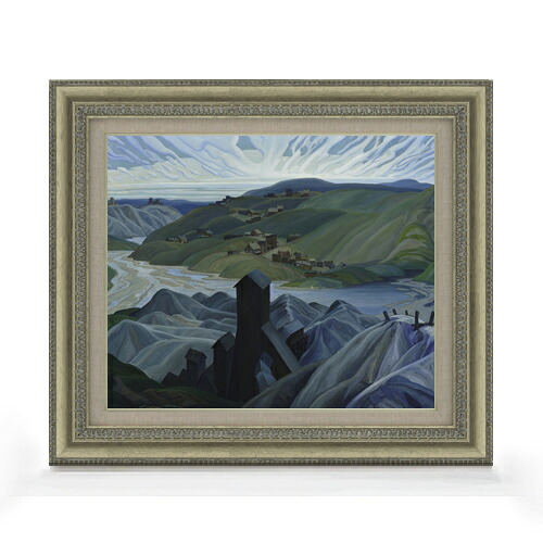 【油絵 直筆仕上げ】カーマイケル A Northern Silver Mine F8 【額入り】 絵画 販売 8号 油彩 風景画 602×528mm 複製画 送料無料 プレゼント ギフト 開店祝い 開業祝い 退職祝い 新築祝い リビング 玄関 モダン アートフレーム 壁掛け
