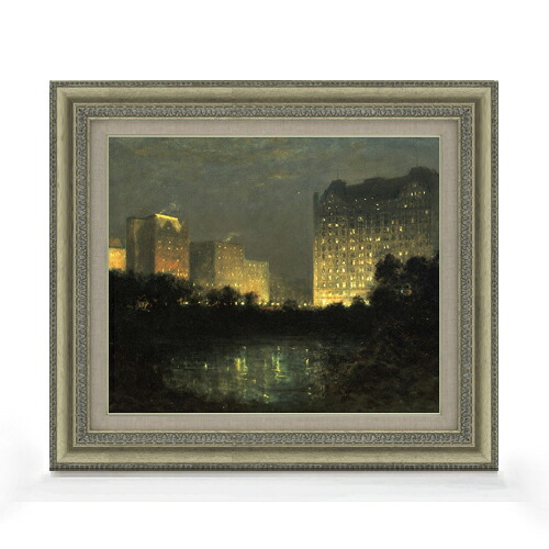 【油絵 直筆仕上げ】デリック The PlazaWilliam F8 【額入り】 絵画 販売 8号 油彩 風景画 602×528mm 複製画 送料無料 プレゼント ギフト 開店祝い 開業祝い 退職祝い 新築祝い リビング 玄関 モダン アートフレーム 壁掛け