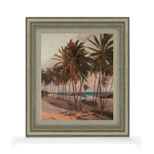 【油絵 直筆仕上げ】フィゲイレード Praia de Fortaleza F8 【額入り】 絵画 販売 8号 油彩 風景画 602×528mm 複製画 送料無料 プレゼント ギフト 開店祝い 開業祝い 退職祝い 新築祝い リビング 玄関 モダン アートフレーム 壁掛け