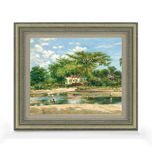 【油絵 直筆仕上げ】フランシスコ・オレール Ponce Silk-Cotton Tree F8 【額入り】 絵画 販売 8号 油彩 風景画 602&times;528mm 複製画 送料無料 プレゼント ギフト 開店祝い 開業祝い 退職祝い 新築祝い リビング 玄関 モダン アートフレーム 壁掛け｜絵画販売アートレスト