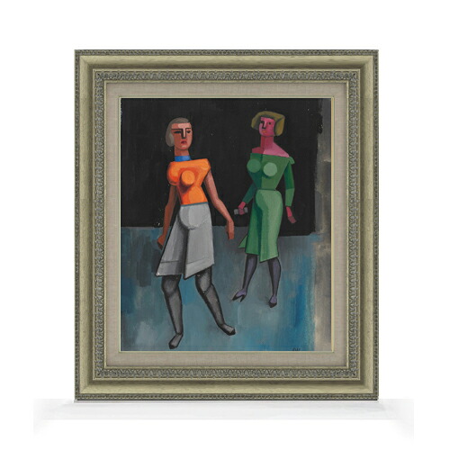 【油絵 直筆仕上げ】ウィーナー オネ・ティテル5 F8 【額入り】 絵画 販売 8号 油彩抽象画 602&times;528mm 複製画 送料無料 プレゼント ギフト 開店祝い 開業祝い 退職祝い 新築祝い リビング 玄関 モダン アートフレーム 壁掛け｜絵画販売アートレスト