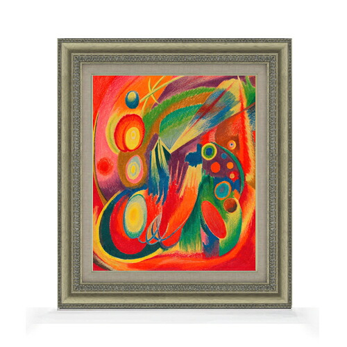【油絵 直筆仕上げ】ウィーナー フィーバー F8 【額入り】 絵画 販売 8号 油彩 抽象画 602×528mm 複製画 送料無料 プレゼント ギフト 開店祝い 開業祝い 退職祝い 新築祝い リビング 玄関 モダン アートフレーム 壁掛け|絵画販売アートレスト