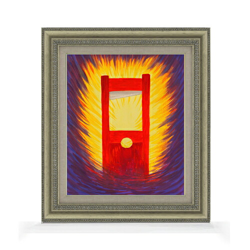 【油絵 直筆仕上げ】ウィーナーワルム・ニヒト F8 【額入り】 絵画 販売 8号 油彩 抽象画 602×528mm 複製画 送料無料 プレゼント ギフト 開店祝い 開業祝い 退職祝い 新築祝い リビング 玄関 モダン アートフレーム 壁掛け