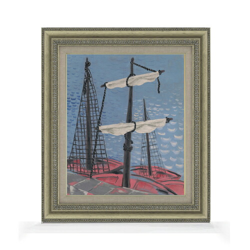 【油絵 直筆仕上げ】ガランダ 漁船 F8 【額入り】 絵画 販売 8号 油彩 抽象画 602×528mm 複製画 送料無料 プレゼント ギフト 開店祝い 開業祝い 退職祝い 新築祝い リビング 玄関 モダン アートフレーム 壁掛け|絵画販売アートレスト
