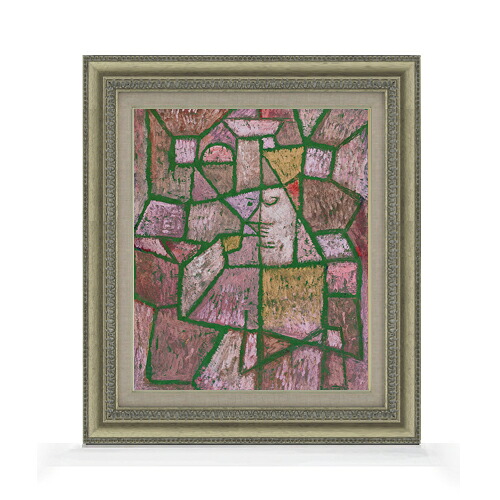 【油絵 直筆仕上げ】クレー ヘル・デア・シュタット F8 【額入り】 絵画 販売 8号 油彩 抽象画 602×528mm 複製画 送料無料 プレゼント ギフト 開店祝い 開業祝い 退職祝い 新築祝い リビング 玄関 モダン アートフレーム 壁掛け