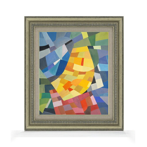 【油絵 直筆仕上げ】フロイントリッヒ コンポジション F8 【額入り】 絵画 販売 8号 油彩 抽象画 602×528mm 複製画 送料無料 プレゼント ギフト 開店祝い 開業祝い 退職祝い 新築祝い リビング 玄関 モダン アートフレーム 壁掛け