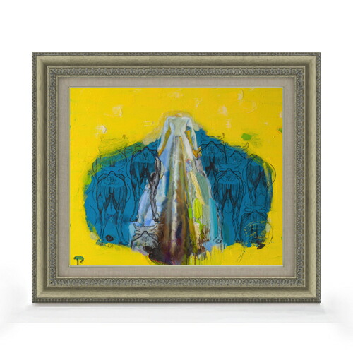 【油絵 直筆仕上げ】ペースケ カルジュセ・リュウ F8 【額入り】 絵画 販売 8号 油彩 抽象画 602×528mm 複製画 送料無料 プレゼント ギフト 開店祝い 開業祝い 退職祝い 新築祝い リビング 玄関 モダン アートフレーム 壁掛け