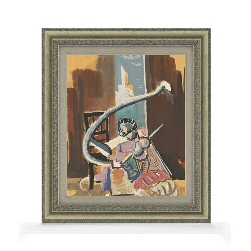 【油絵 直筆仕上げ】マジェルニク サーカスモチーフ F8 【額入り】 絵画 販売 8号 油彩 抽象画 602×528mm 複製画 送料無料 プレゼント ギフト 開店祝い 開業祝い 退職祝い 新築祝い リビング 玄関 モダン アートフレーム 壁掛け