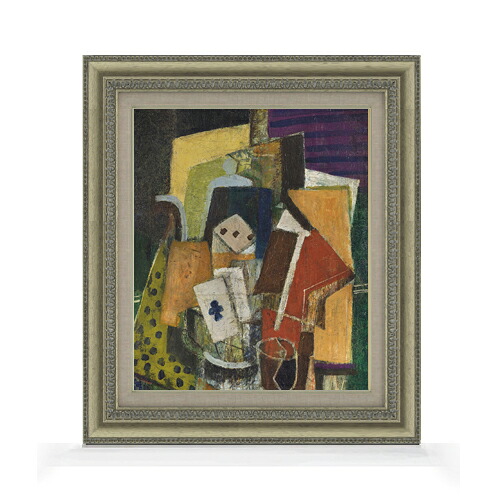 【油絵 直筆仕上げ】マルクーシス トレフルの自然 F8 【額入り】 絵画 販売 8号 油彩 抽象画 602×528mm 複製画 送料無料 プレゼント ギフト 開店祝い 開業祝い 退職祝い 新築祝い リビング 玄関 モダン アートフレーム 壁掛け