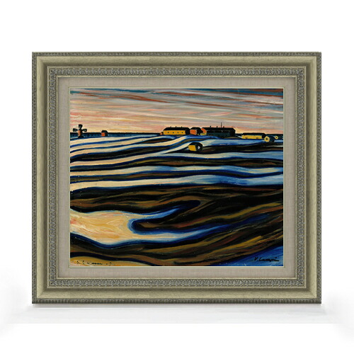 【油絵 直筆仕上げ】ランピ ノクターン F8 【額入り】 絵画 販売 8号 油彩 抽象画 602×528mm 複製画 送料無料 プレゼント ギフト 開店祝い 開業祝い 退職祝い 新築祝い リビング 玄関 モダン アートフレーム 壁掛け|絵画販売アートレスト