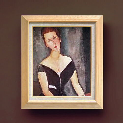【油絵 直筆仕上げ】モディリアーニ ヴァン・ムイデン夫人の肖像 F8 【額入り】 絵画 販売 8号 油彩 風景画 600×526mm 複製画 送料無料 プレゼント ギフト 開店祝い 開業祝い 退職祝い 新築祝い リビング 玄関 モダン アートフレーム 壁掛け|絵画販売アートレスト