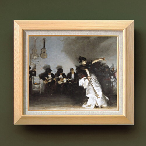 【油絵 直筆仕上げ】サージェント El Jaleo F8 【額入り】 絵画 販売 8号 油彩 風景画 600×526mm 複製画 送料無料 プレゼント ギフト 開店祝い 開業祝い 退職祝い 新築祝い リビング 玄関 モダン アートフレーム 壁掛け|絵画販売アートレスト