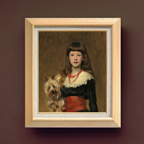 【油絵 直筆仕上げ】サージェント Miss Beatrice Townsend F8 【額入り】 絵画 販売 8号 油彩 人物画 600&times;526mm 複製画 送料無料 プレゼント ギフト 開店祝い 開業祝い 退職祝い 新築祝い リビング 玄関 モダン アートフレーム 壁掛け｜絵画販売アートレスト