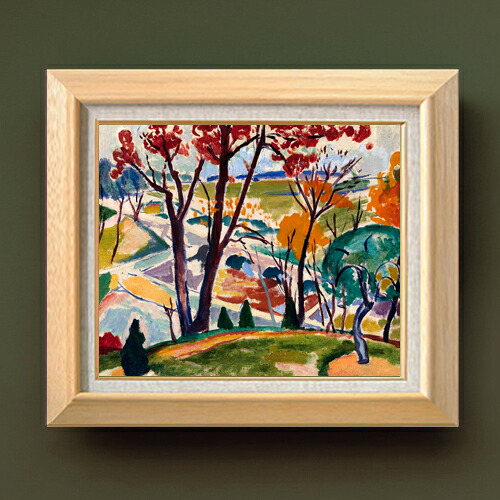 【油絵 直筆仕上げ】セーイェン Landscape, Bridge, Huntingdon Valley F8 【額入り】 絵画 販売 8号 油彩 抽象画 600×526mm 複製画 送料無料 プレゼント ギフト 開店祝い 開業祝い 退職祝い 新築祝い リビング 玄関 モダン アートフレーム 壁掛け|絵画販売アートレスト