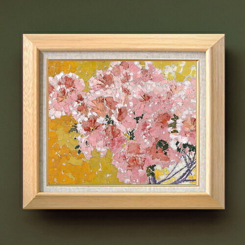 【油絵 直筆仕上げ】ジャコメッティ 咲き誇るツツジ F8 【額入り】 絵画 販売 8号 油彩 抽象画 600&times;526mm 複製画 送料無料 プレゼント ギフト 開店祝い 開業祝い 退職祝い 新築祝い リビング 玄関 モダン アートフレーム 壁掛け｜絵画販売アートレスト