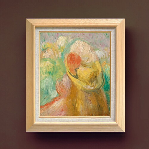 【油絵 直筆仕上げ】ルノワール 黄色い帽子をかぶった女の子 F8 【額入り】 絵画 販売 8号 油彩 抽象画 600×526mm 複製画 送料無料 プレゼント ギフト 開店祝い 開業祝い 退職祝い 新築祝い リビング 玄関 モダン アートフレーム 壁掛け|絵画販売アートレスト
