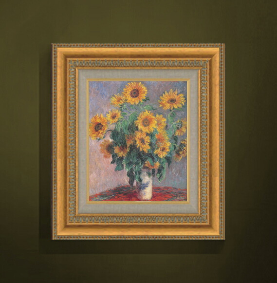 楽天市場】【油絵 直筆仕上げ】クロード・モネ ひまわりの房 F6 【額