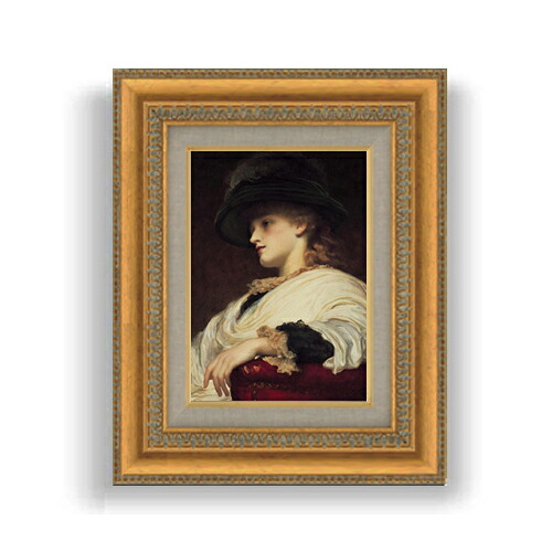 【油絵 直筆仕上げ】フレデリック・レイトン Phoebe SMサイズ 額入り 油絵直筆仕様げ 372&times;303mm 額縁ガラス板 ｜ 絵画 アート インテリア 壁掛け複製画｜絵画販売アートレスト