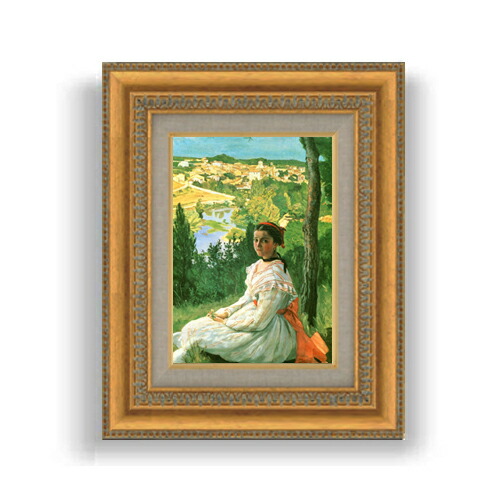 楽天市場】【油絵 直筆仕上げ】フレデリック・バジール 村の眺め F3