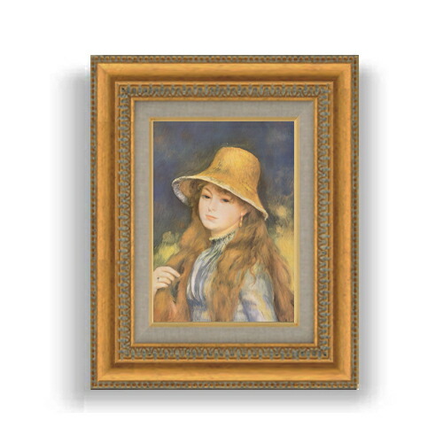 楽天市場】【油絵 直筆仕上げ】ルノワール レースの帽子の少女 SM