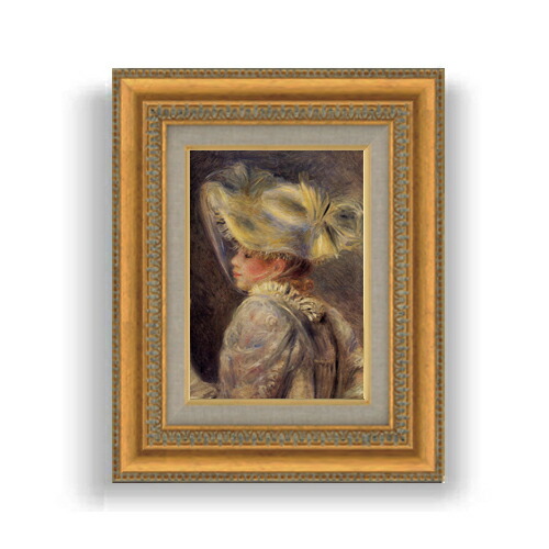 楽天市場】【油絵 直筆仕上げ】ルノワール レースの帽子の少女 SM