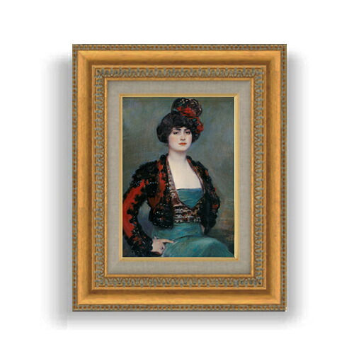 【油絵 直筆仕上げ】ラモン・カザス Julia SMサイズ 額入り 油絵直筆仕様げ 372×303mm 額縁ガラス板 ｜ 絵画 アート インテリア 壁掛け複製画
