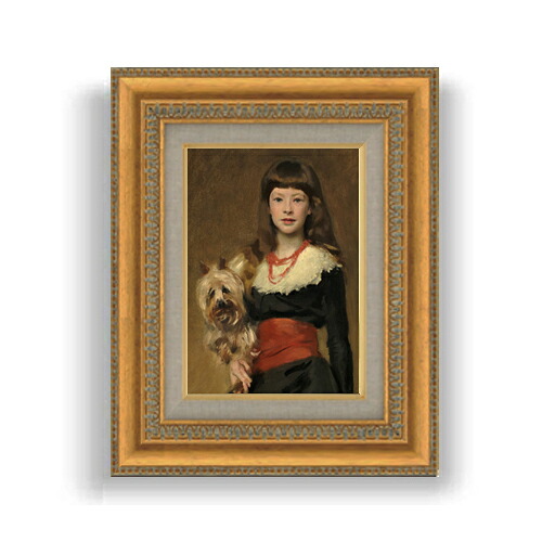 【油絵 直筆仕上げ】サージェント Miss Beatrice Townsend SMサイズ 額入り 油絵直筆仕様げ 372×303mm 額縁ガラス板 ｜ 絵画 アート インテリア 壁掛け複製画