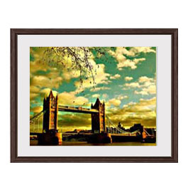 17514円 魅力の 17514円 市場 ロンドン橋を眺む アートフレーム
