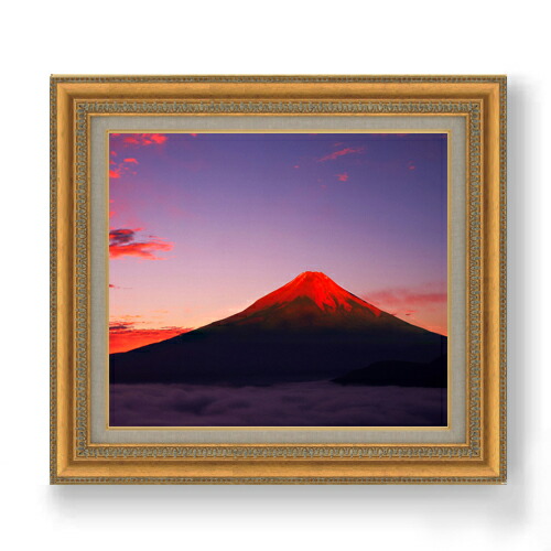 楽天市場】【油絵 直筆仕上げ】赤富士（2） F8サイズ 額入り