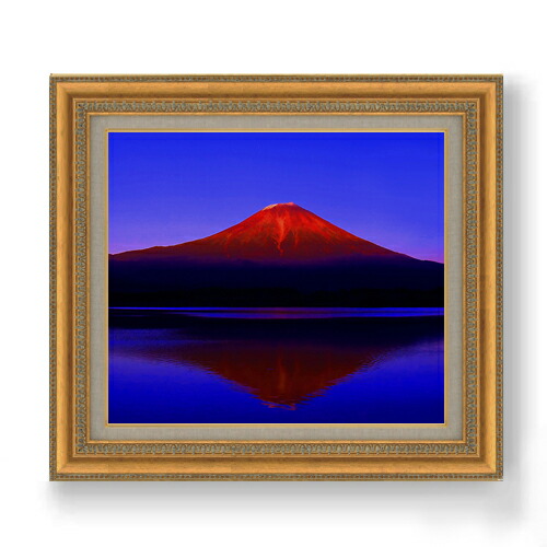 楽天市場】【油絵 直筆仕上げ】赤富士(1) F10サイズ 額入り 【額入り