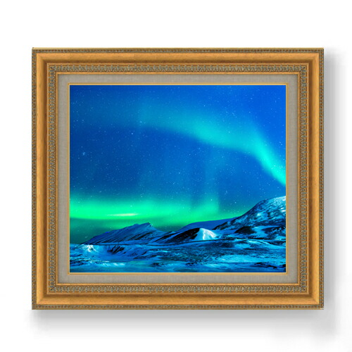 アートパネル　絵画　壁掛け　アート　オーロラ　絶景　夜景　自然　風景画　額縁　絵 楽天市場】【油絵 直筆仕上げ】Northen灯-オーロラの灯 - F6サイズ 額