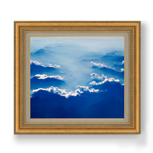 楽天市場】【油絵 直筆仕上げ】青と白のシルエット F4サイズ 額入り