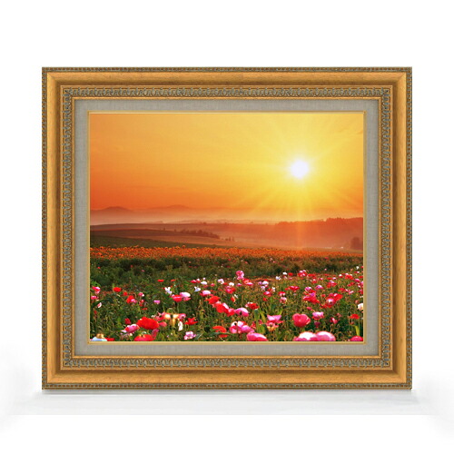 【油絵 直筆仕上げ】フラワーホープ F8サイズ 額入り 【キャンバス・アクリル/額入り】 油彩 風景画 オリジナルインテリア絵画 風水画 602×528mm 複製画 送料無料 プレゼント ギフト 開店祝い 開業祝い 退職祝い 新築祝い リビング 玄関 モダン アートフレーム 壁掛け