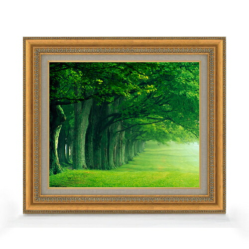 【油絵 直筆仕上げ】the green woods F8サイズ 額入り 【キャンバス・アクリル/額入り】 油彩 風景画 オリジナル絵画リビング 風水画 602×528mm 複製画 送料無料 プレゼント ギフト 開店祝い 開業祝い 退職祝い 新築祝い リビング 玄関 モダン アートフレーム 壁掛け