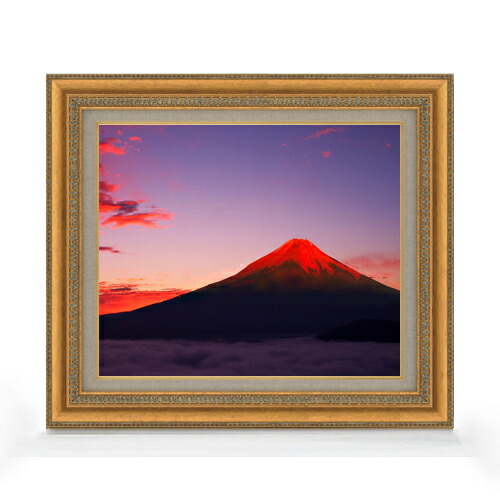 楽天市場】【油絵 直筆仕上げ】赤富士(1) F10サイズ 額入り 【額入り