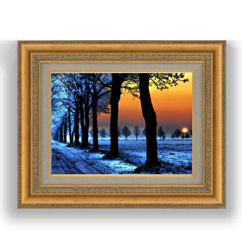 楽天市場】【油絵 直筆仕上げ】刻の黄昏 F4サイズ 額入り 【キャンバス