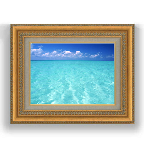 【油絵 直筆仕上げ】blue on blue F4サイズ 額入り 【キャンバス・額縁】 油彩 風景画 オリジナルインテリア絵画 風水画 481×391mm 複製画 送料無料 プレゼント ギフト 開店祝い 開業祝い 退職祝い 新築祝い リビング 玄関 モダン アートフレーム 壁掛け