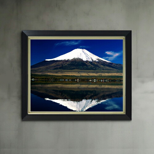 【油絵 直筆仕上げ】富士山(3) F6サイズ 額入り 【アップグレードフレーム】 油彩 風景画 オリジナルインテリア絵画 風水画 476&times;384mm 複製画 送料無料 プレゼント ギフト 開店祝い 開業祝い 退職祝い 新築祝い リビング 玄関｜絵画販売アートレスト