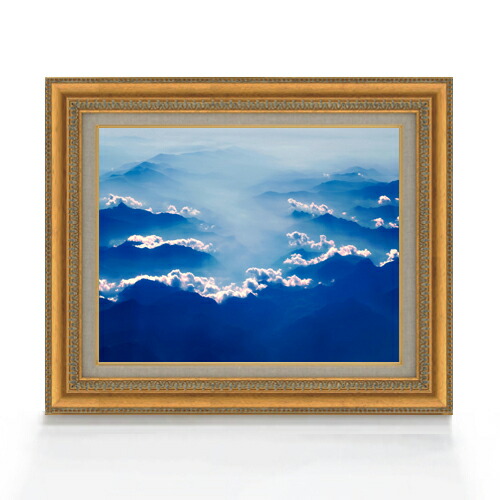 楽天市場】【油絵 直筆仕上げ】青と白のシルエット F4サイズ 額入り