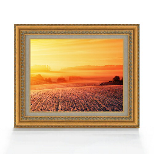 楽天市場】【油絵 直筆仕上げ】冬、朝焼けの抱擁 F12サイズ 額入り