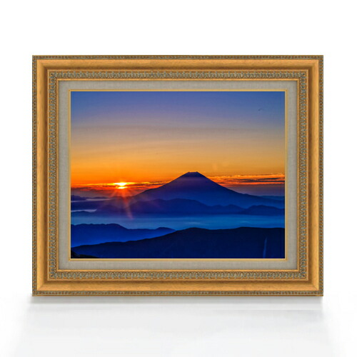 楽天市場】【油絵 直筆仕上げ】富士山-日の出- F6サイズ 額入り
