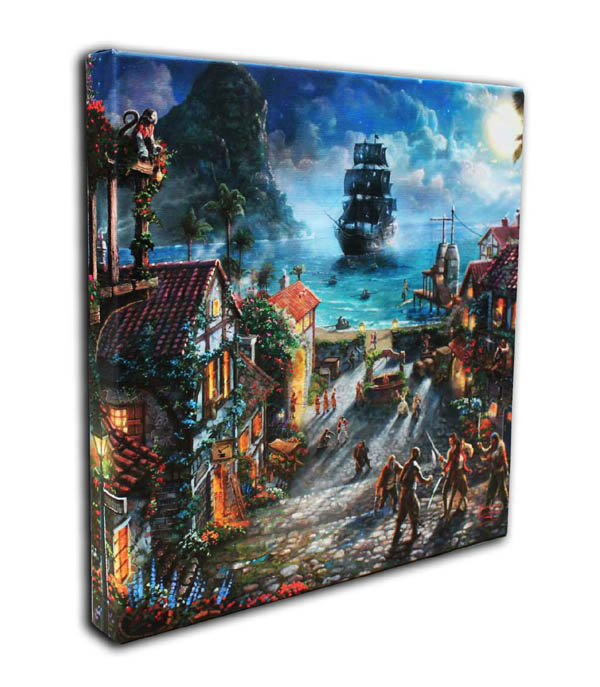 トーマスキンケード ディズニー　白雪姫　七人の小人　キャンバス　絵画 取寄せ】 ディズニー Disney US公式商品 白雪姫 7人の小人たち