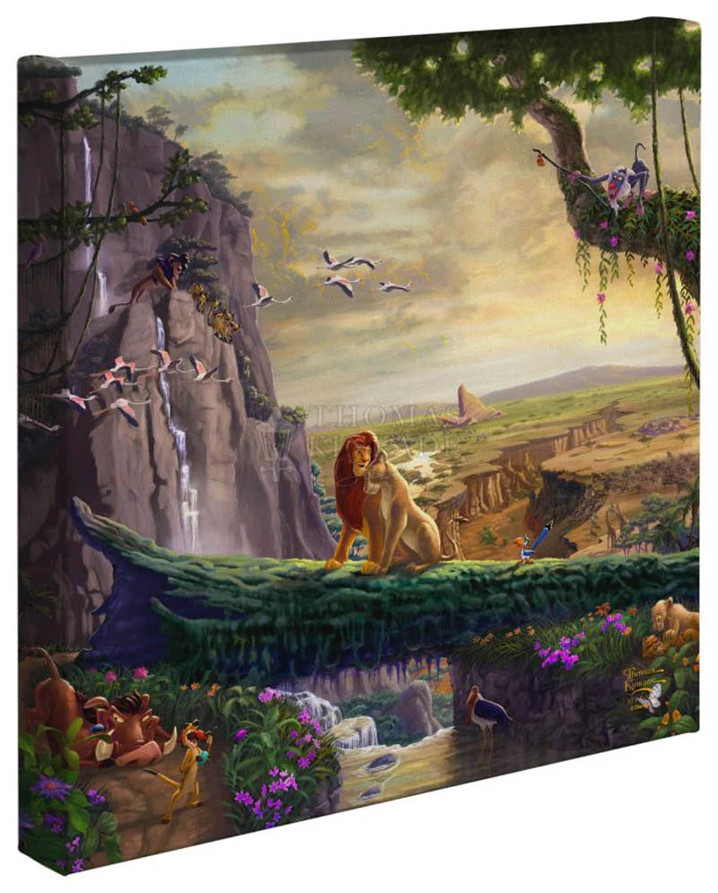 ディズニー 絵画 トーマス キンケード「ライオンキング/リターン トゥ プライドロック」作品証明書 展示用フック付 キャンバスジークレ ギャラリーラップ インテリア アート Disney 絵画インテリア【レビュー特典付き】【輸入品】 23,100円