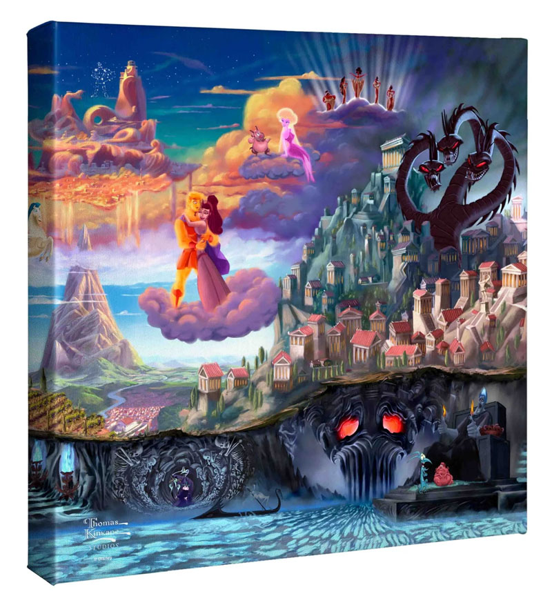 【マラソン限定クーポン】ディズニー 絵画 トーマス キンケード「ヘラクレス」作品証明書 展示用フック付 キャンバスジークレ ギャラリーラップ インテリア アート Disney 絵画インテリア【レビュー特典付き】【輸入品】|アートショップ フォームス