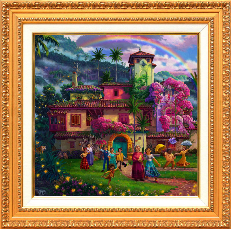 【マラソン限定クーポン】ディズニー 絵画 トーマス キンケード「ミラベルと魔法だらけの家」額装選択可 作品証明書 展示用フック付 キャンバスジークレ インテリア アート Disney 絵画インテリア【レビュー特典付き】【輸入品】