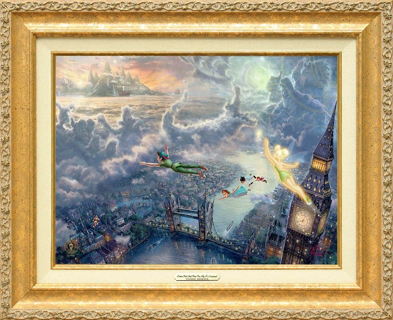 【マラソン限定クーポン】ディズニー 絵画 トーマス キンケード「ティンカーベル&ピーターパン/ネバーランドを飛ぶ」作品証明書 展示用フック付 キャンバスジークレ CC インテリア アート Disney 絵画インテリア【レビュー特典付き】【輸入品】 90,750円