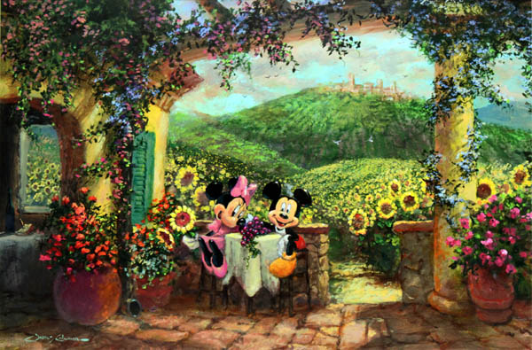 74 Off ディズニー ミッキーミニー トスカーナ ラブ 展示用フック付 限定1500部ファインアートポスター Motherandsonrealestate Com