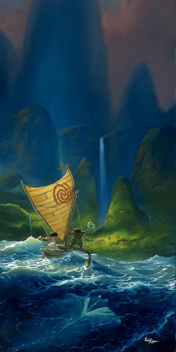 並行輸入品] ディズニー絵画 モアナと伝説の海 もっと遠くへ 限定195部