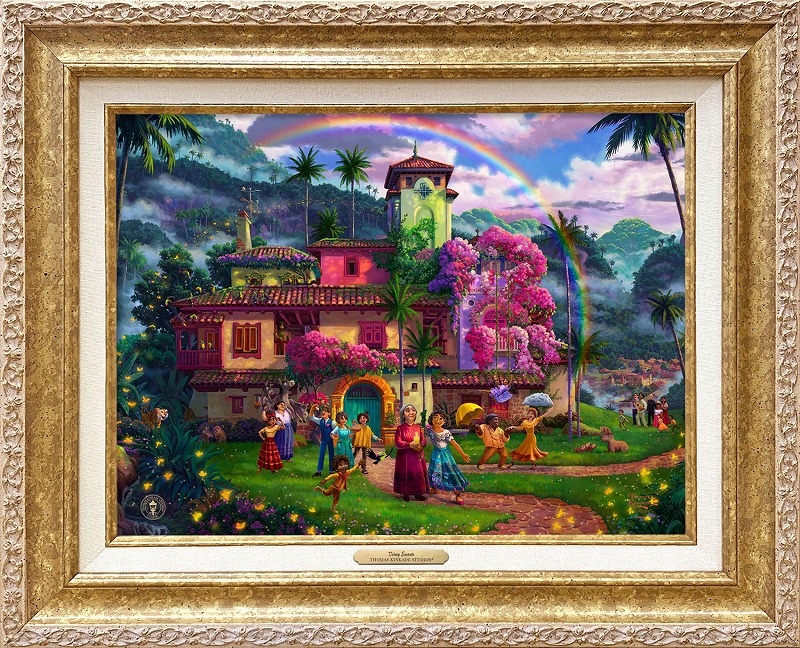 【マラソン限定クーポン】ディズニー 絵画 トーマス キンケード「ミラベルと魔法だらけの家」作品証明書 展示用フック付 キャンバスジークレ CC インテリア アート Disney 絵画インテリア【レビュー特典付き】【輸入品】