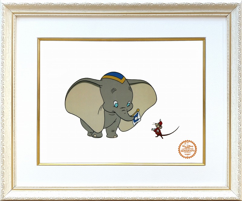 ディズニー・セル画「ダンボ」額縁2種選択可 展示用フック付 インテリア アート Disney セル画 絵画画像